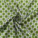Green Abstract Print On Korean Satin SS22L-KSPL45
