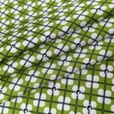 Green Abstract Print On Korean Satin SS22L-KSPL45