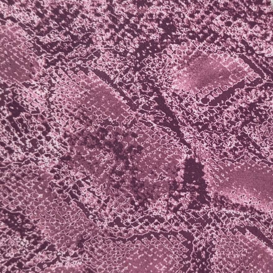 Maroon Snake Skin Print On Korean Satin SS22L KSPL49