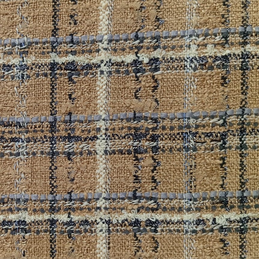 AGT-HNL-52 (Beige Grey Checks) Tweed