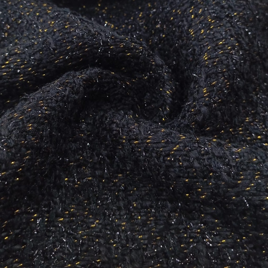 AGT-HNL-66 (Black Gold Lurex) Tweed