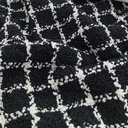 AGT-HNL-83 (White Squares Black Gold Lurex) Tweed