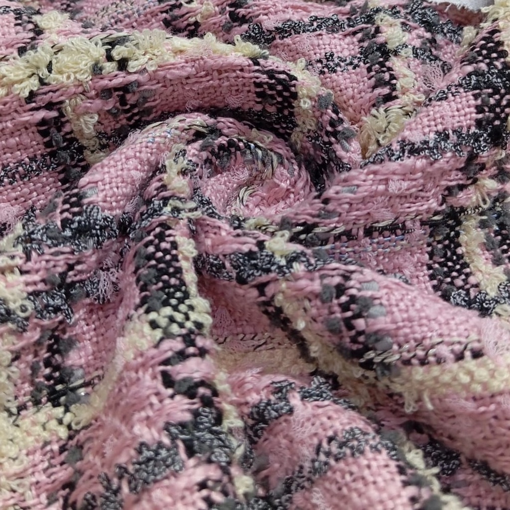 AGT-HNL-56 (Pink Grey Checks) Tweed