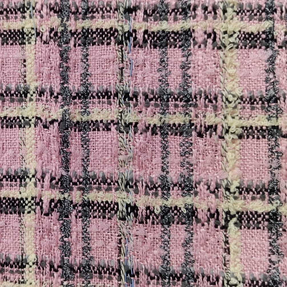AGT-HNL-56 (Pink Grey Checks) Tweed
