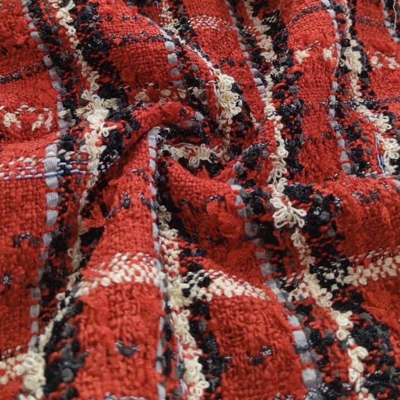AGT-HNL-55 (Red Grey Checks) Tweed