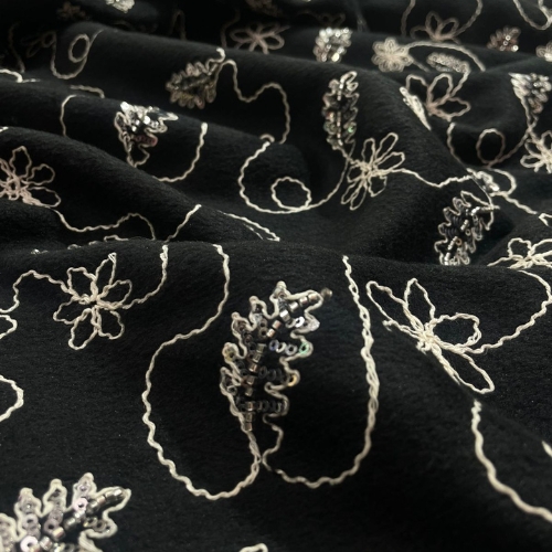 Luxury Tweed (Cutdana Tropical Black)