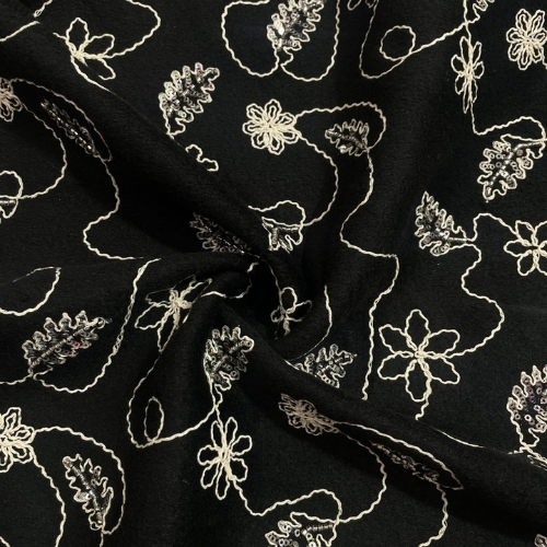 Luxury Tweed (Cutdana Tropical Black)