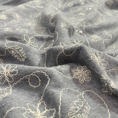 Luxury Tweed (Cutdana Tropical Grey)