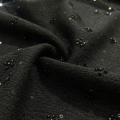 Luxury Tweed (Cutdana All Over Black)