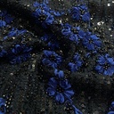 Luxury Tweed (Blue Black Floral)