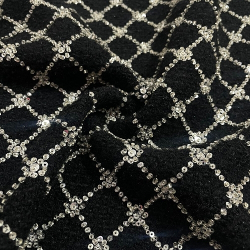 Luxury Tweed (Black Rhombus)