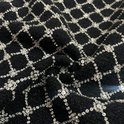 Luxury Tweed (Black Rhombus)