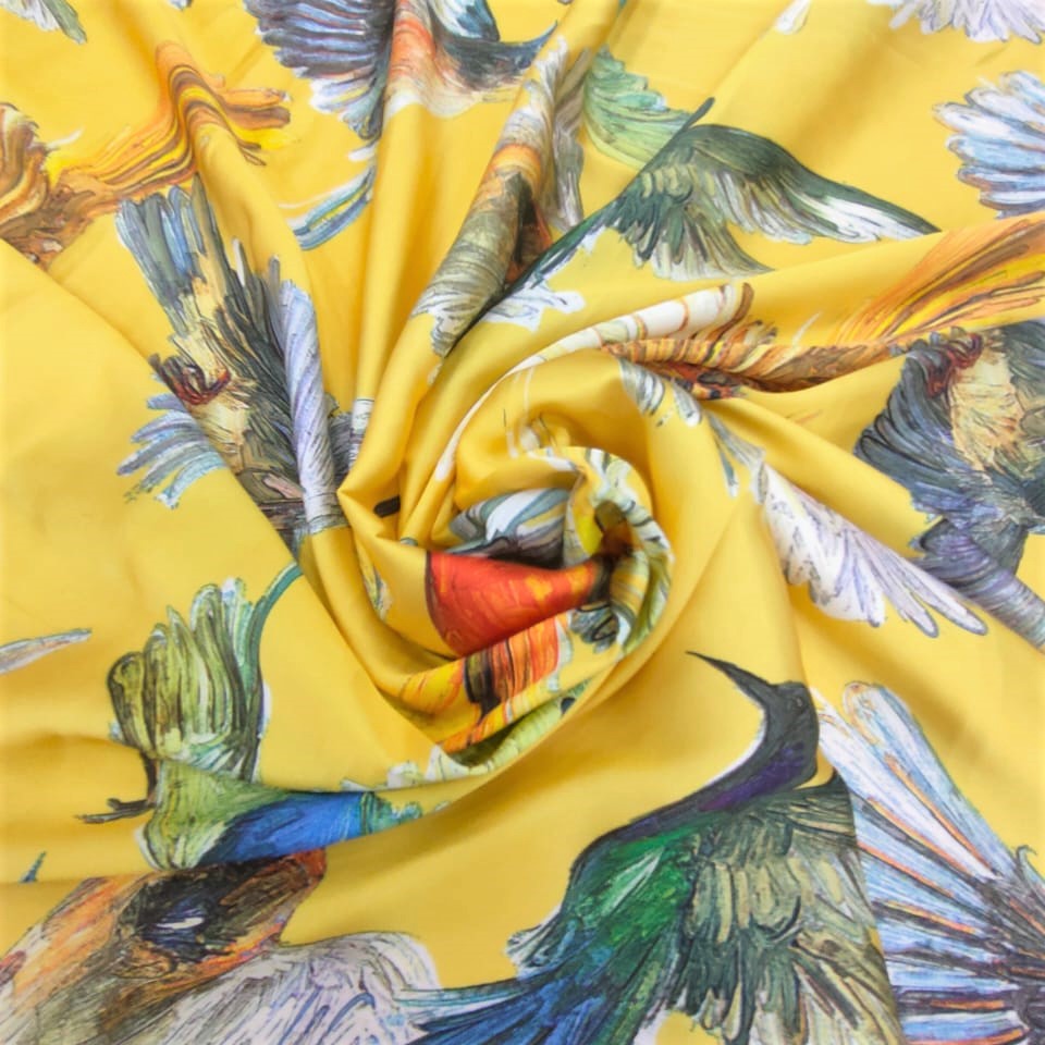 Print On Silky Satin Fabric#81