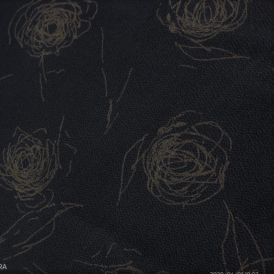 La La Land - Black & Gold (Crackle Crepe)