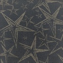 Starry Night - Black & Gold (Crackle Crepe)