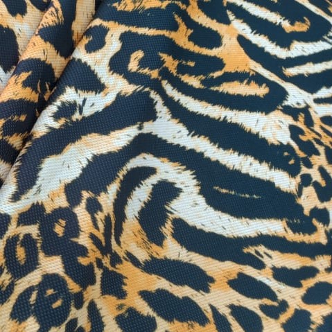 Wild Tiger Print On Micro Waffle