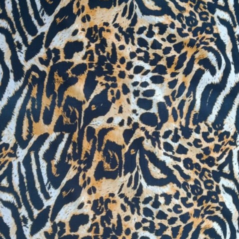 Wild Tiger Print On Micro Waffle