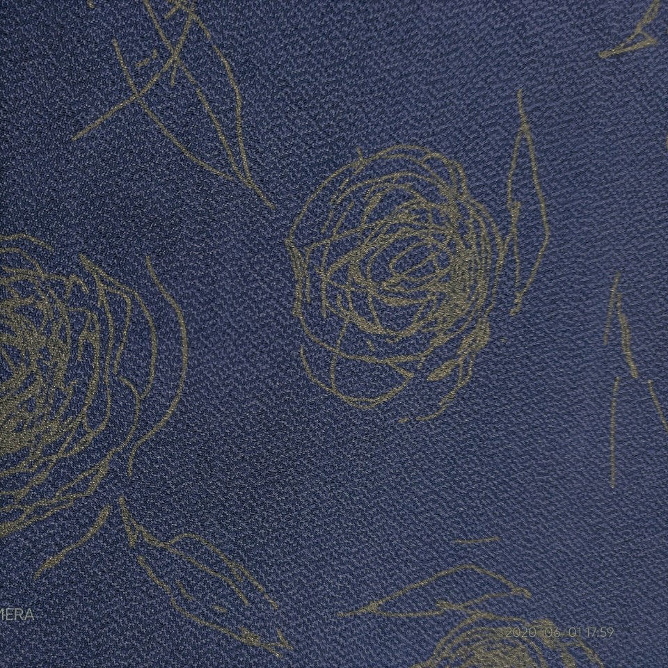 La La Land - Beige & Blue (Crackle Crepe)