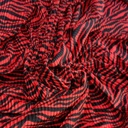 Stripe Velvet Burnout Printed Knitted Fabric (Zebra Print)(Aurora Red)