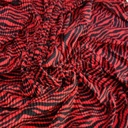 Stripe Velvet Burnout Printed Knitted Fabric (Zebra Print)(Aurora Red)