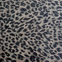 Mustard & Black Leopard Print On Velvet Fabric