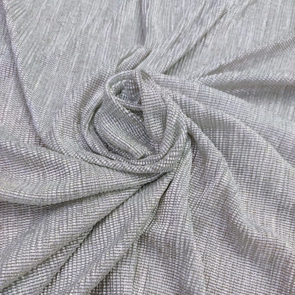 Platinoir Crepe Widows Foil Dyed Fabric