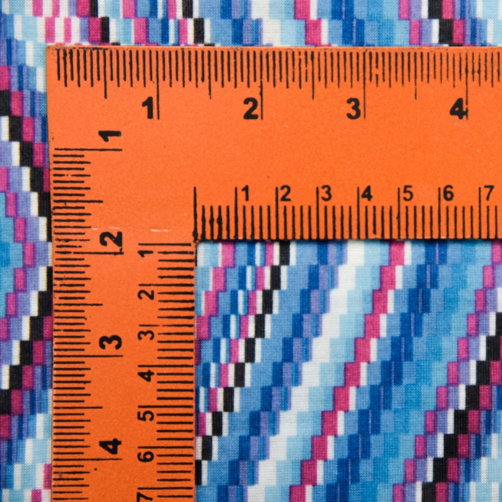 Tribal Chevron Print On Viscose Knitted Fabric