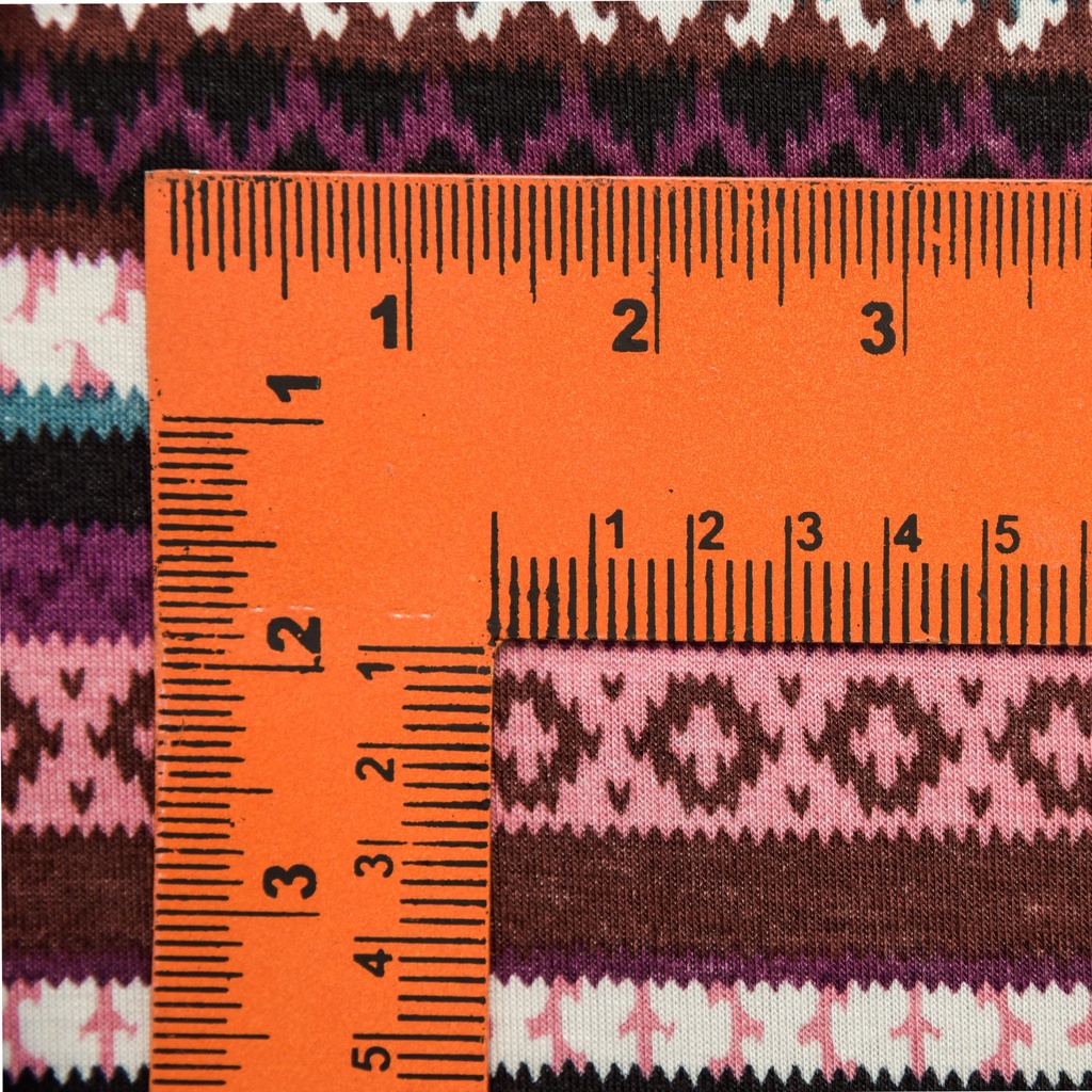 Tribal Stripes Print On Viscose Knitted Fabric