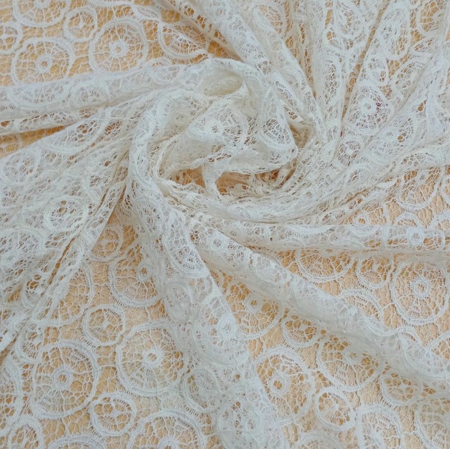 White Cotton lace Fabric#02