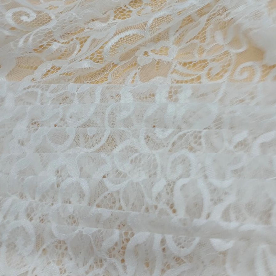 White Dyed Lace Fabric#05