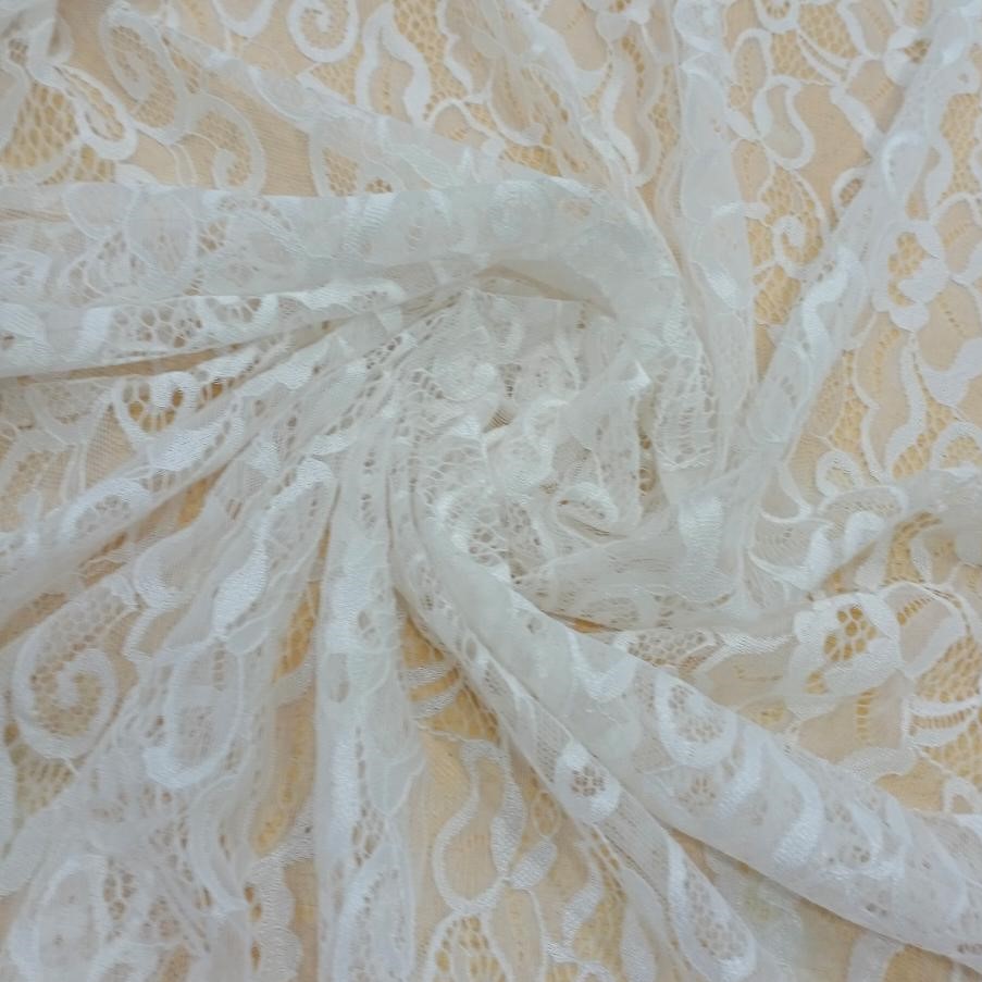 White Dyed Lace Fabric#05
