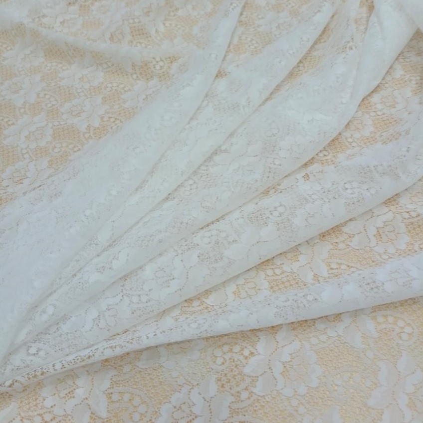 White Cotton lace Fabric#06