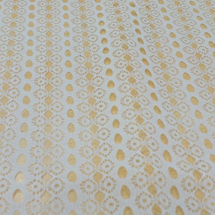White Dyed Lace Fabric#10