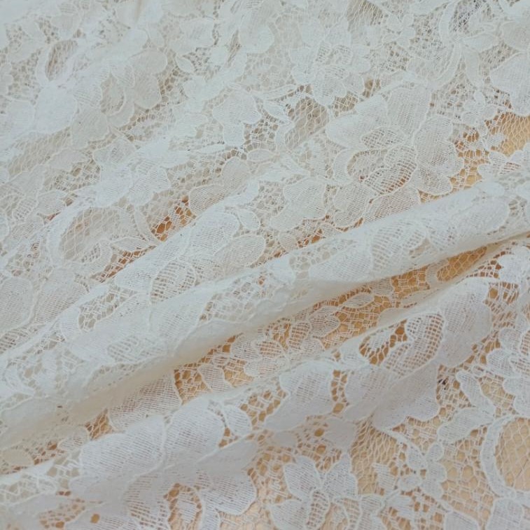 White Dyed Lace Fabric#11