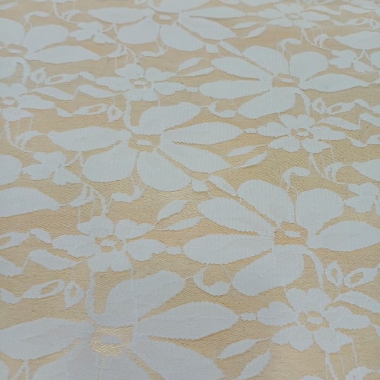 White Dyed Lace Fabric#12