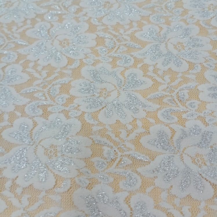 White Dyed Lace Fabric#15