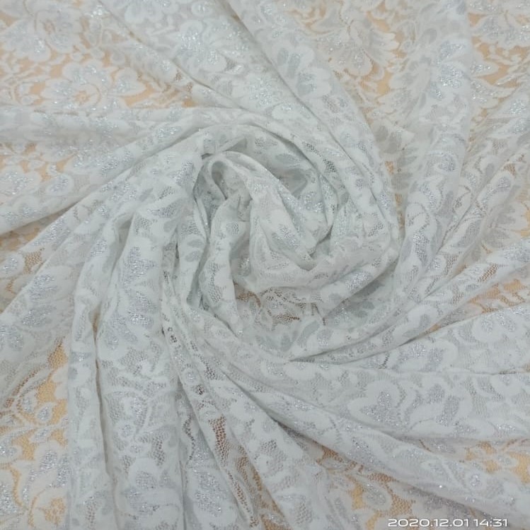White Dyed Lace Fabric#15