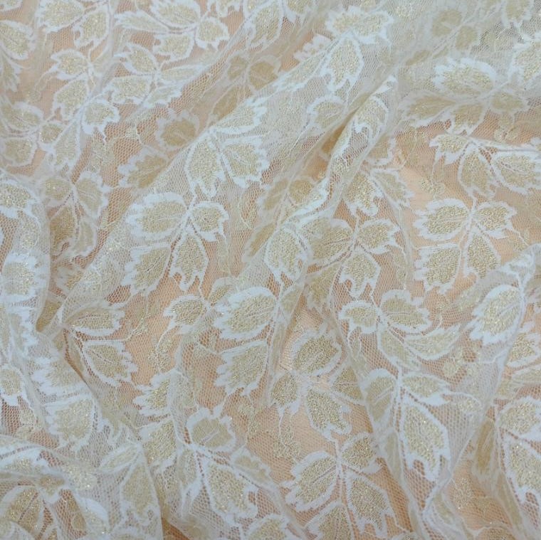 White Dyed Lace Fabric#16