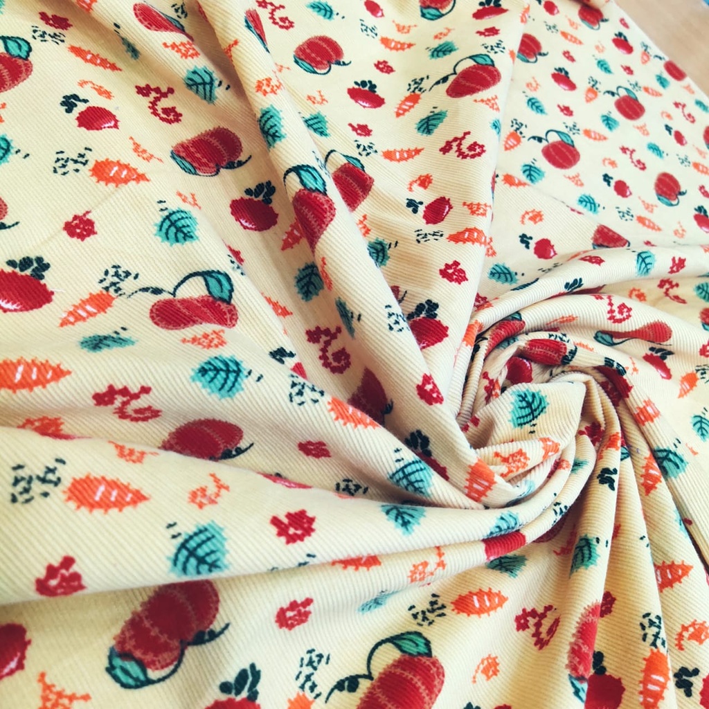 Print On Cotton Corduroy Fabric#09