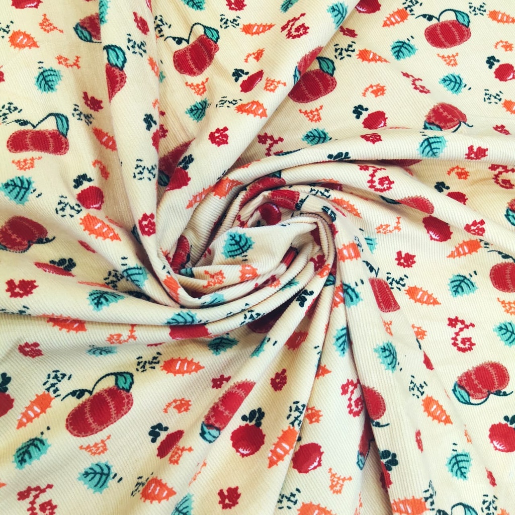 Print On Cotton Corduroy Fabric#09