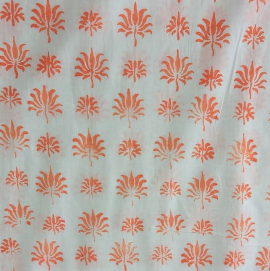 Block Print On Woven Fabric#4
