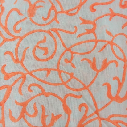 Block Print On Woven Fabric#7