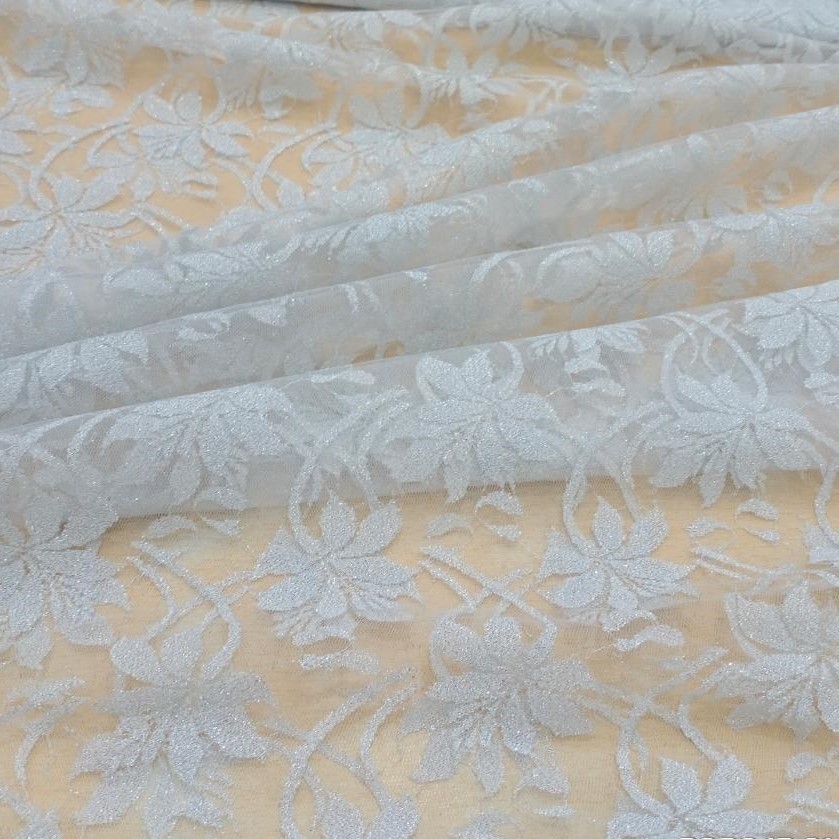 White Dyed Lace Fabric#