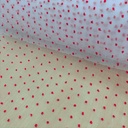 Madonna Organza Dyed Fabric (Two tone)(red on white)