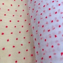 Madonna Organza Dyed Fabric (Two tone)(red on white)