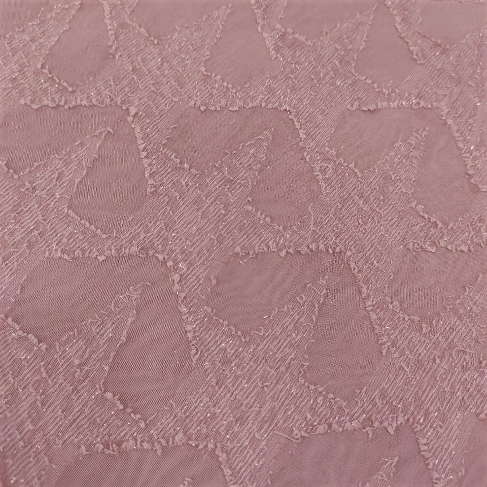 Metallic Jacquard Georgette(Star) Dyed Fabric