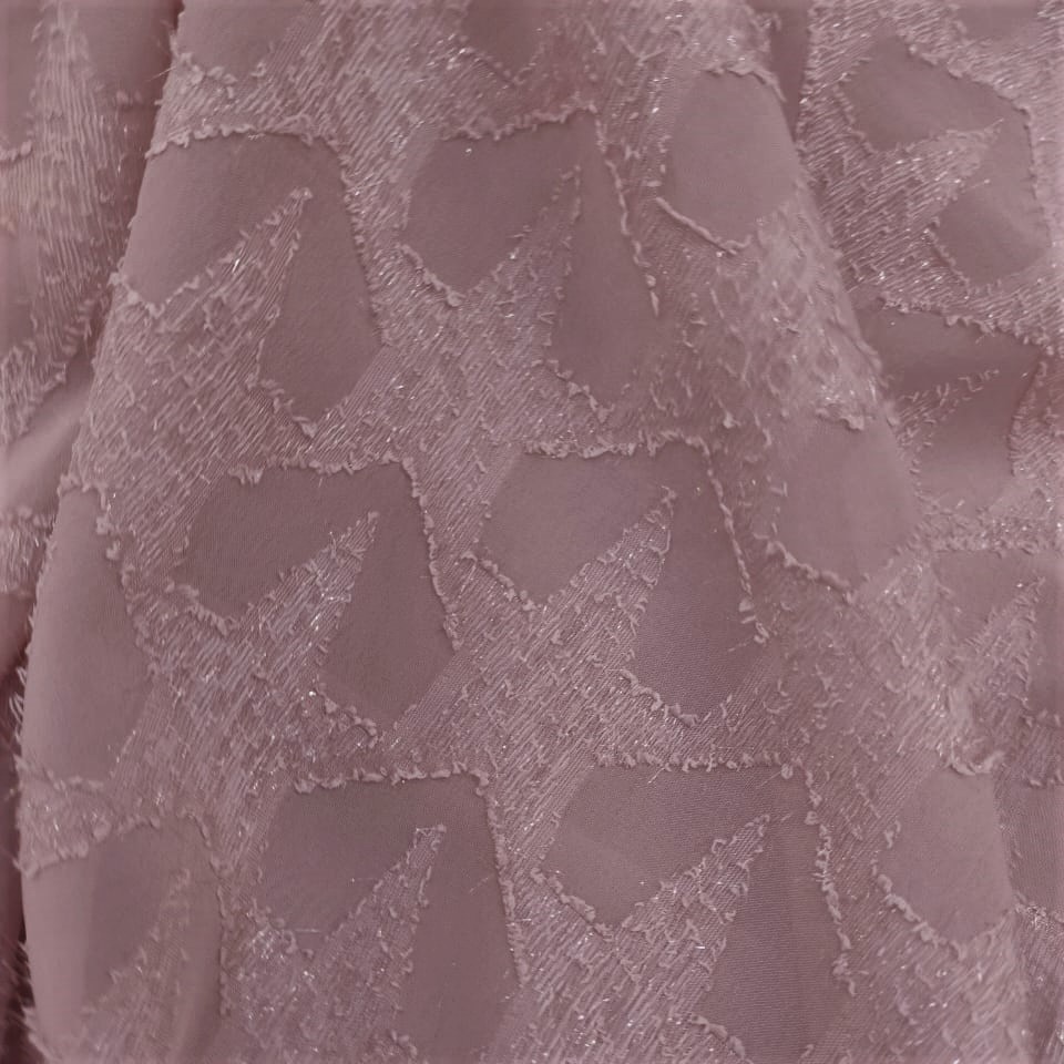 Metallic Jacquard Georgette(Star) Dyed Fabric