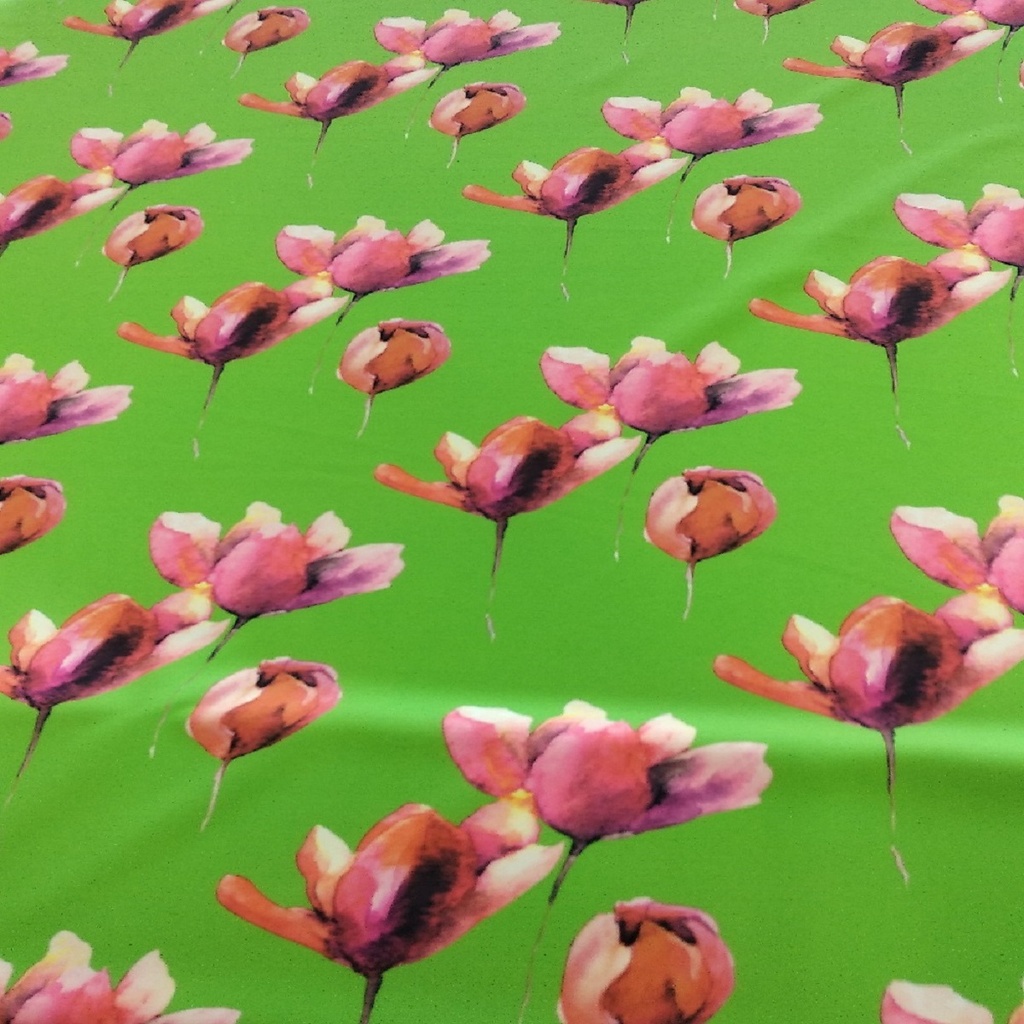 Banana Crepe Printed Fabric (#1)
