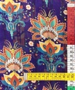 Chiffon Lurex Stripe Red-Yellow Floral Printed Fabric