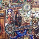 Chiffon Lurex Stripes Egyptian Printed Fabric